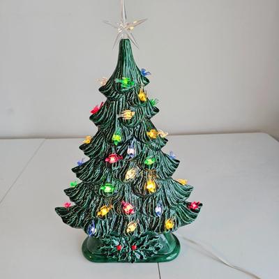 Oblong Ceramic Mantel Christmas Tree (UC-JS)