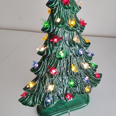 Oblong Ceramic Mantel Christmas Tree (UC-JS)