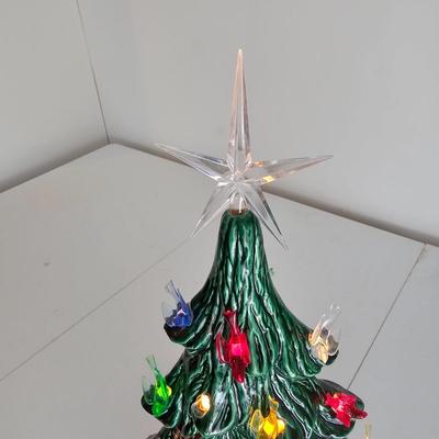 Oblong Ceramic Mantel Christmas Tree (UC-JS)