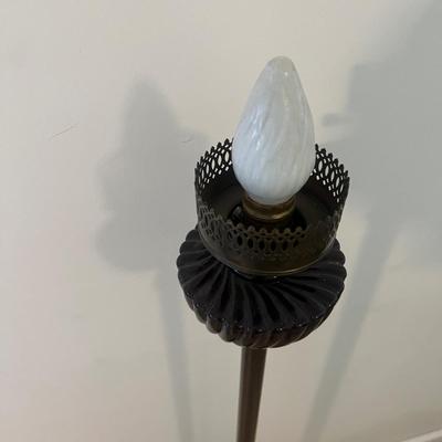 Brass & Glass Floor Lamp (D-MG)