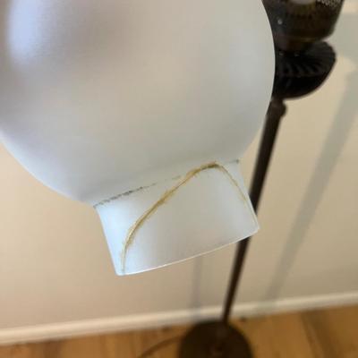 Brass & Glass Floor Lamp (D-MG)