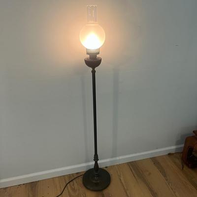 Brass & Glass Floor Lamp (D-MG)