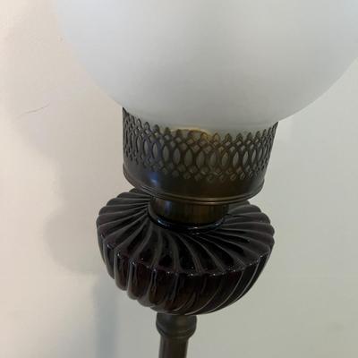 Brass & Glass Floor Lamp (D-MG)