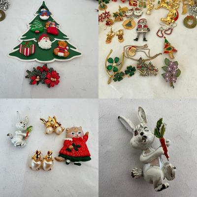 Holiday Jewelry - Earrings, Brooches, Necklace, Pins & More (P-RG)