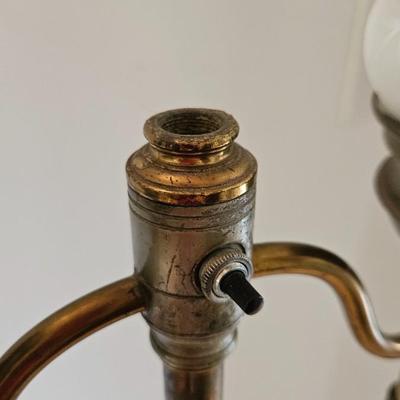 Brass Floor Lamp with Glass Shades (LR-DW)