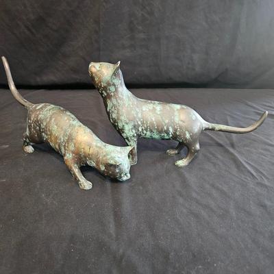 Pair of Bronze Cats (LR-DW)