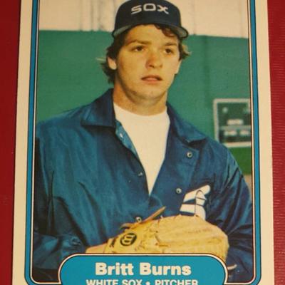 Britt Burns Vintage White Sox Baseball Card