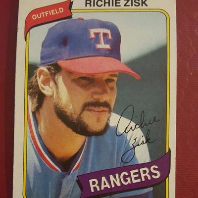 Richie Zisk Rangers Outfield Vintage Baseball Card