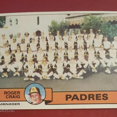 Vintage Padres Baseball Team Card Roger Craig Manager