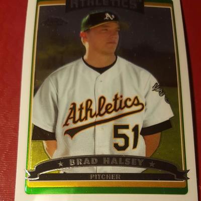 Brad Halsey Athletics Topps Chrome Baseball Card