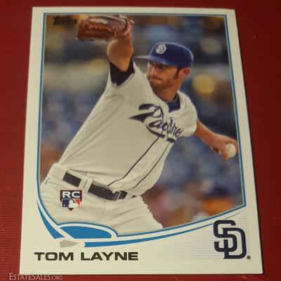 Tom Layne Padres Rookie Card Baseball