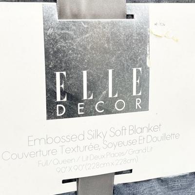 ELLE DECOR~ Embossed Silky Soft Full/Queen Blanket