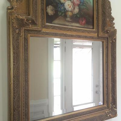 Exquisite wall mirror with art