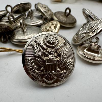 Vintage Military Uniform Buttons- Eagle