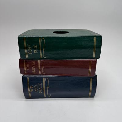 Vintage Book Tissue Box Cover