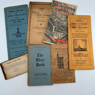 Vintage New Orleans Maps & Guides - Boesch, Buisson, etc.