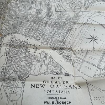 Vintage New Orleans Maps & Guides - Boesch, Buisson, etc.