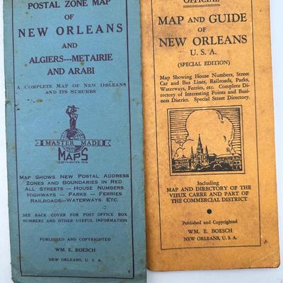 Vintage New Orleans Maps & Guides - Boesch, Buisson, etc.