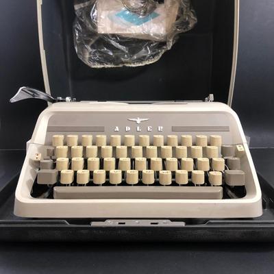 LOT 2A: Vintage Adler Typewriter in Case w/ Instruction Manual Made in Western Germany