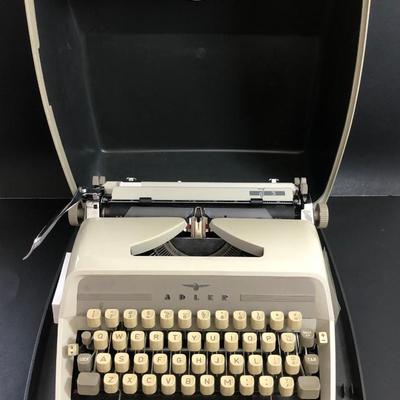 LOT 2A: Vintage Adler Typewriter in Case w/ Instruction Manual Made in Western Germany