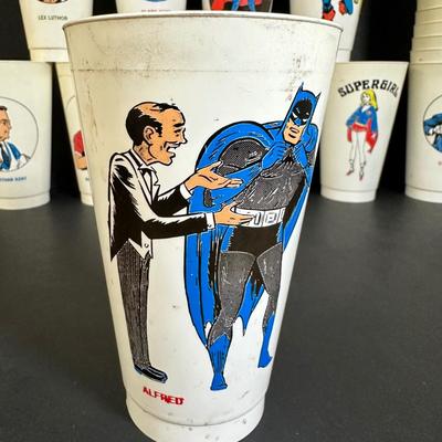 LOT 71A: Vintage 7/11 Slurpee Cup D.C. Comics Collection - Batman, Joker, Superman & More