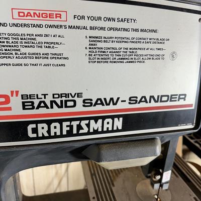 LOT 87G: Sears Craftsman 12â€ Belt Drive Band Saw - Sander Model 113.1284