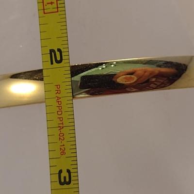 Pair of Gold Tone Fashion Wrist Bangles (#12)