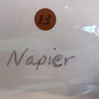 Vintage Napier Gold Tone and Faux Pearl Matching Bracelet and Necklace Set (#13)