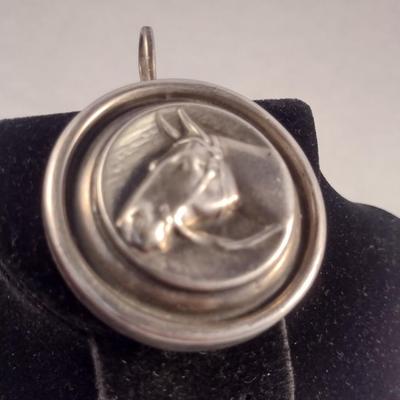 Custom Crafted Fine Silver .999 Horsehead Pendant 24 grams (#17)