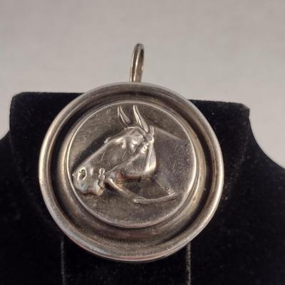 Custom Crafted Fine Silver .999 Horsehead Pendant 24 grams (#17)