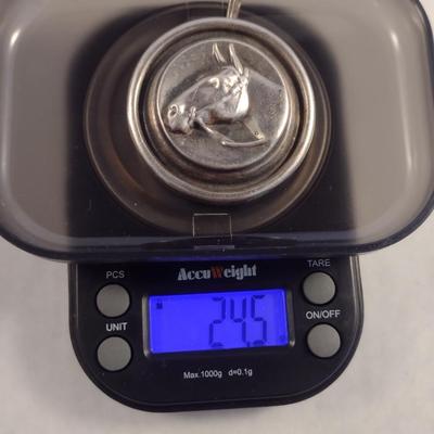 Custom Crafted Fine Silver .999 Horsehead Pendant 24 grams (#17)