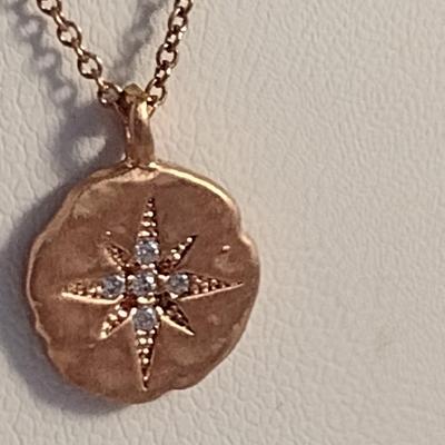 Vintage Rose Gold Filled Kari Nina Pendant and Necklace Set (#19)