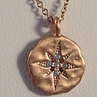 Vintage Rose Gold Filled Kari Nina Pendant and Necklace Set (#19)