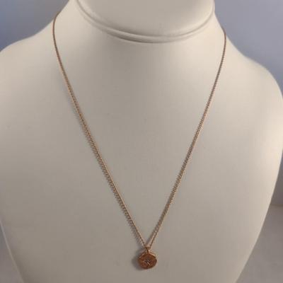 Vintage Rose Gold Filled Kari Nina Pendant and Necklace Set (#19)
