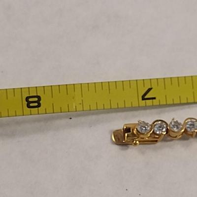 14K and Cubic Zirconia Tennis Bracelet 8 (gram total weight) (#20)
