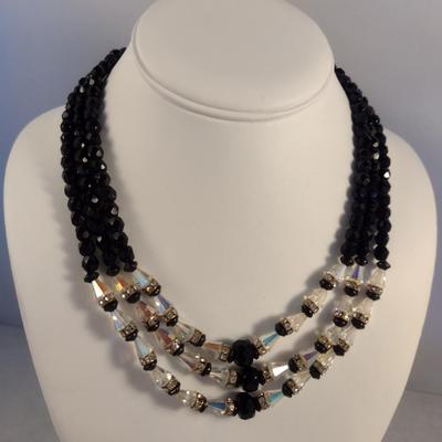Three Beaded/Rhinestone Necklaces and Earrings (#22)