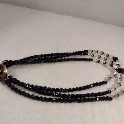 Three Beaded/Rhinestone Necklaces and Earrings (#22)