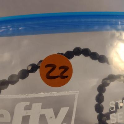 Three Beaded/Rhinestone Necklaces and Earrings (#22)