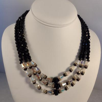 Three Beaded/Rhinestone Necklaces and Earrings (#22)