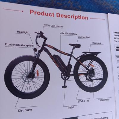 NEW AOSTIRMOTOR FAT TIRE ELECTRIC MOUNTAIN BIKE FOR ADULTS