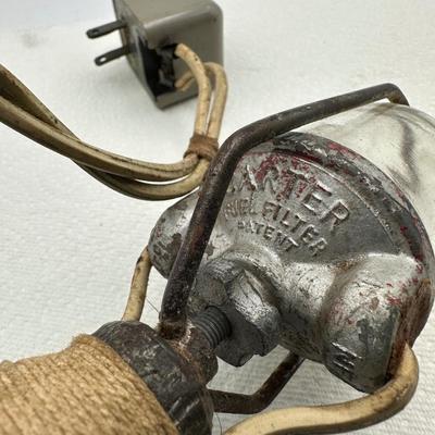 Antique Homemade Fuel Filter Light