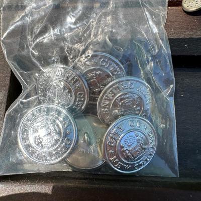 Vintage New Orleans Fire Department & City of New Orleans Uniform Buttons