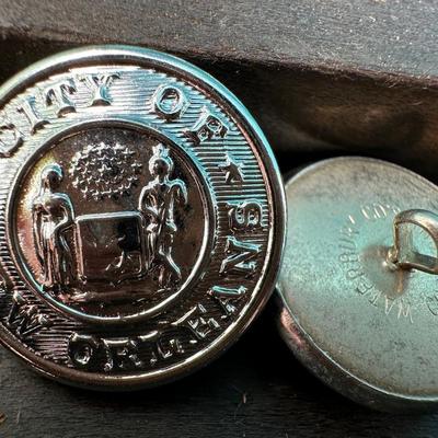 Vintage New Orleans Fire Department & City of New Orleans Uniform Buttons