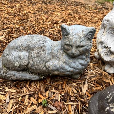 Collection of Cement Cat Statues & More (FY-RG)