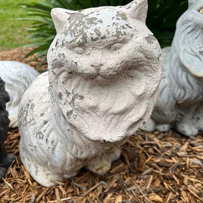 Collection of Cement Cat Statues & More (FY-RG)