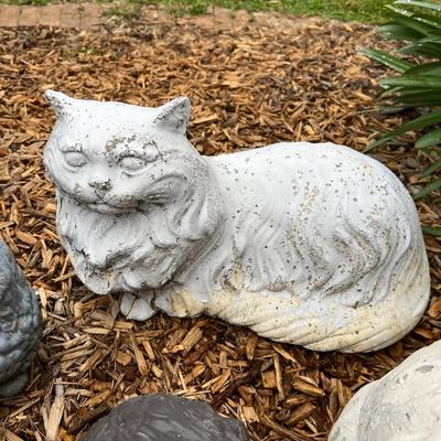 Collection of Cement Cat Statues & More (FY-RG)