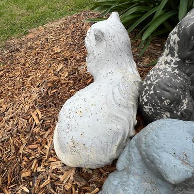 Collection of Cement Cat Statues & More (FY-RG)