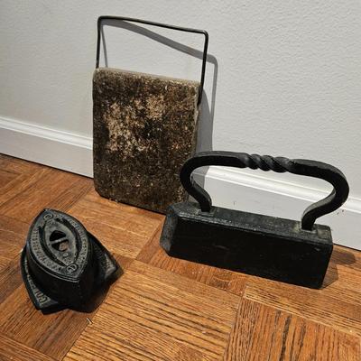 Cole Brookdale Iron Co Trivet and Iron, Soapstone Footwarmer and More (LR-DW)