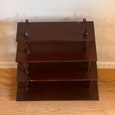 Two Corner Display Shelves w/ Hanging Four Tier Curio Shelf (D-DZ)