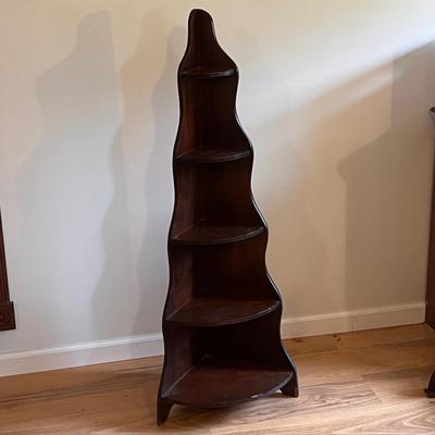 Two Corner Display Shelves w/ Hanging Four Tier Curio Shelf (D-DZ)